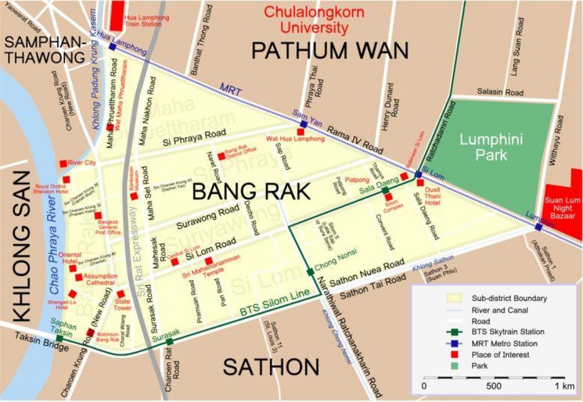 карта Бангкока червоних ліхтарів