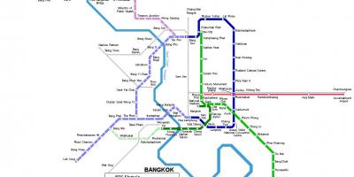 Карта метро в Бангкоку, Таїланд