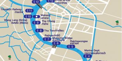 Річкове таксі на карті Бангкока