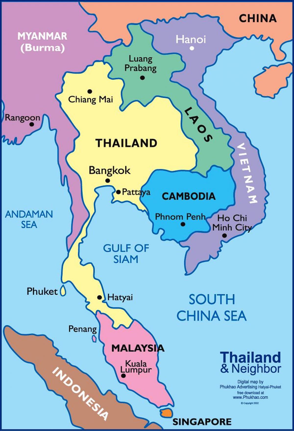 Бангкок тайський карті