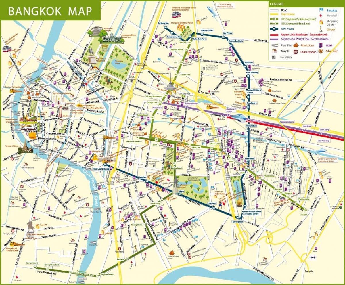 карта Бангкока вулиця