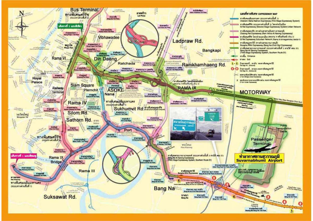 карта Бангкока шосе