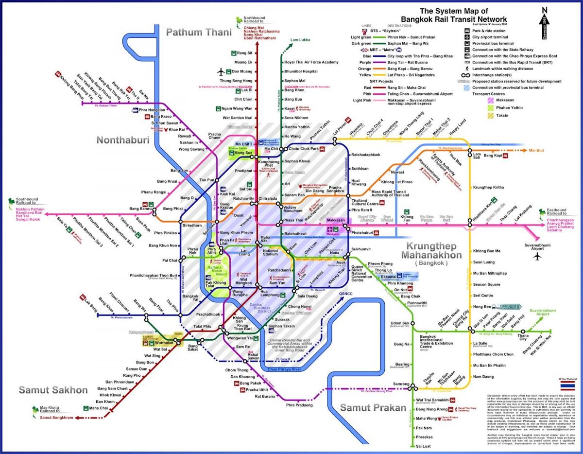 автобус Бангкок маршрут на карті
