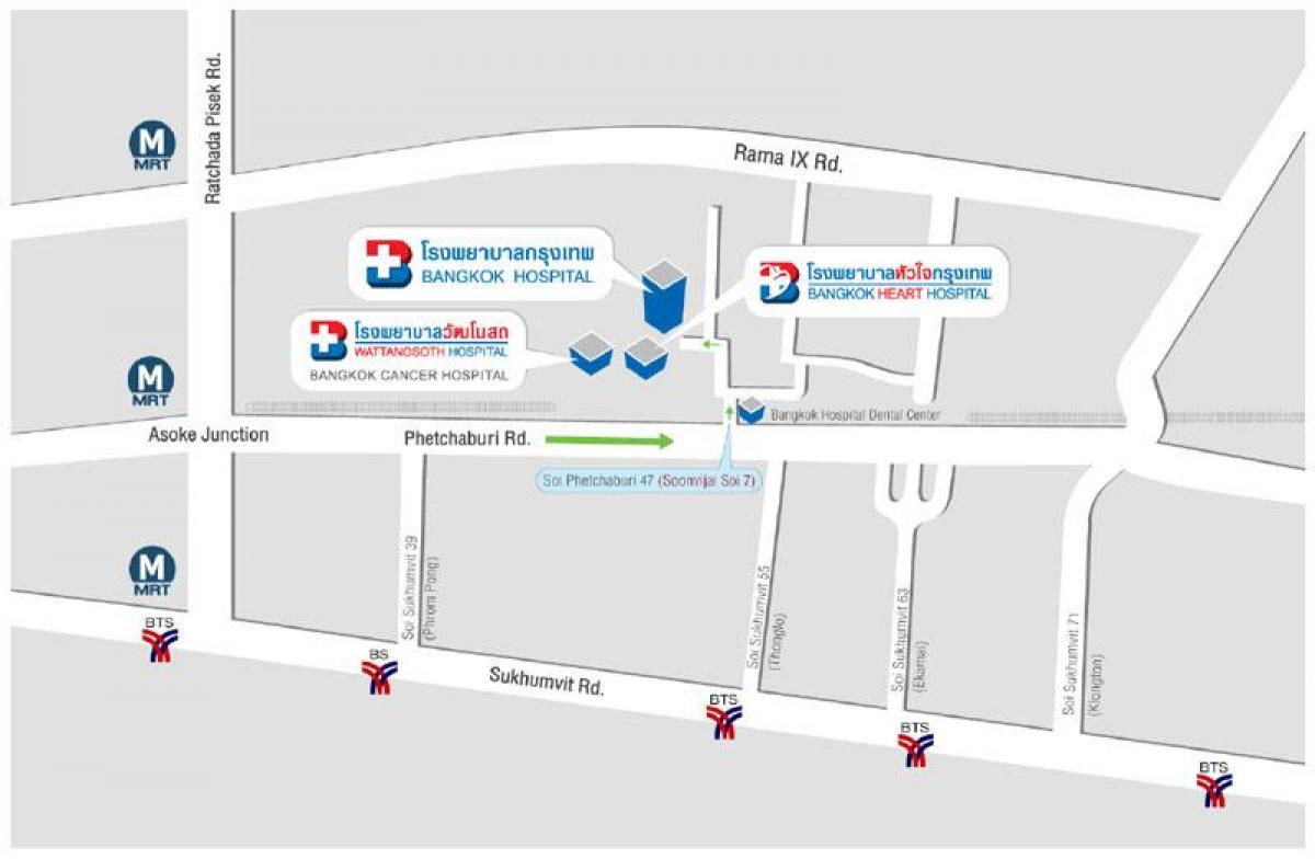 карту лікарня Бангкока 