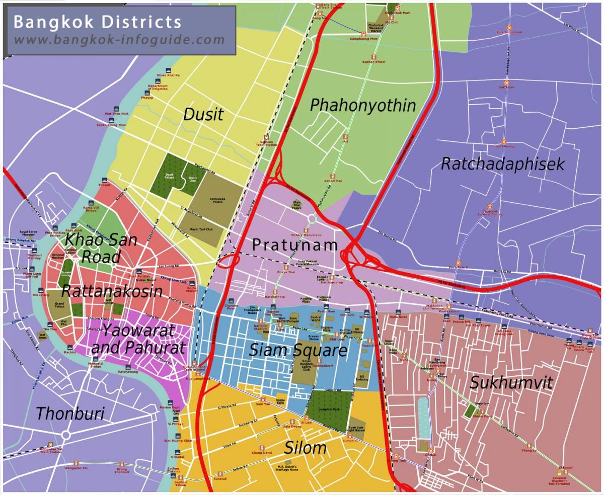 карту Бангкока і околиць