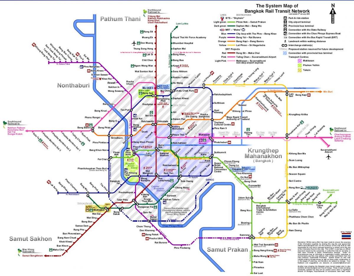 транзитної карті Бангкока