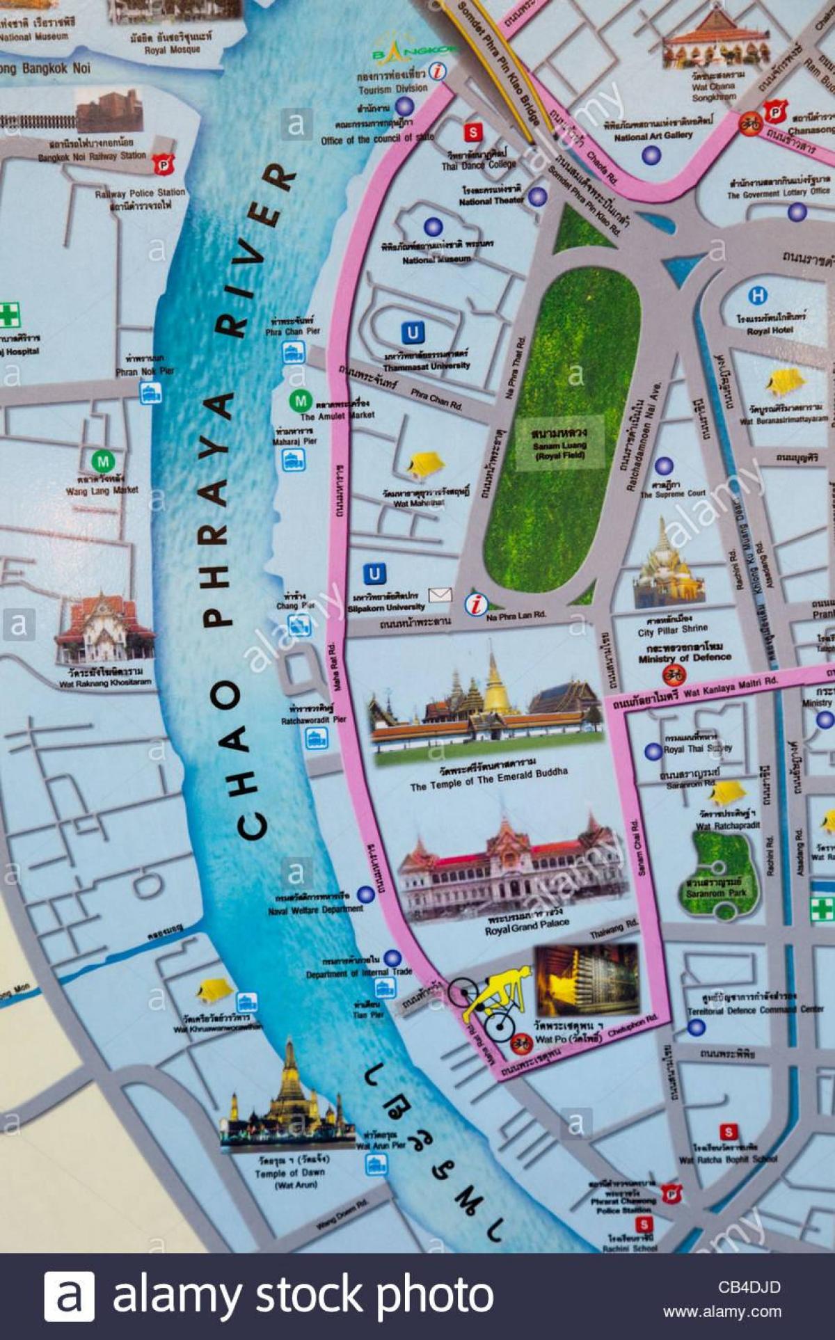 Бангкок карта з туристичними місцями