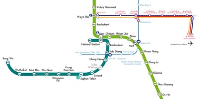 Карта метро карта маршрутів в Бангкоку