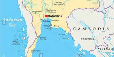 Бангкок на карті світу