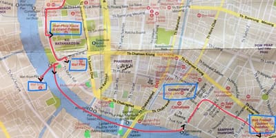 Бангкок стара карта міста
