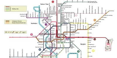 Метро Бангкока карта