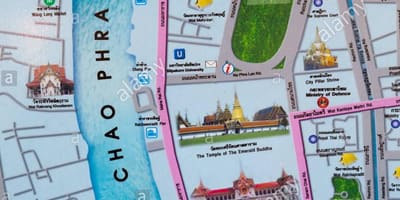 Бангкок карта з туристичними місцями