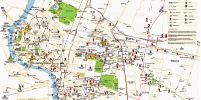 Головні визначні пам'ятки Бангкока на карті