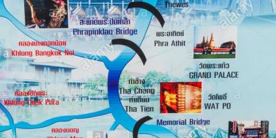 Карта річки Чао прайя в Бангкоку